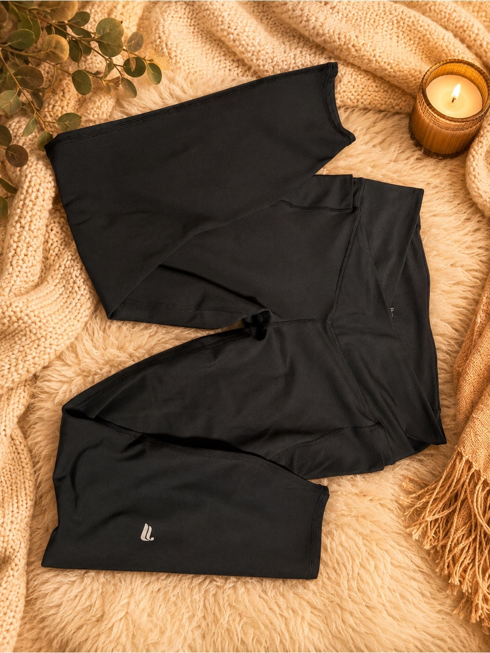 Fabletics Black High-Rise Leggings, full length